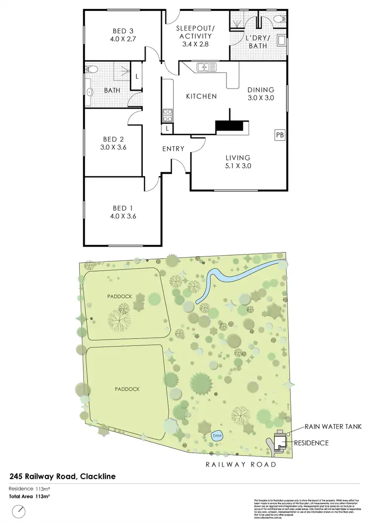 Floorplan of Homely rural property listing, 245 Railway Road, Clackline WA 6564