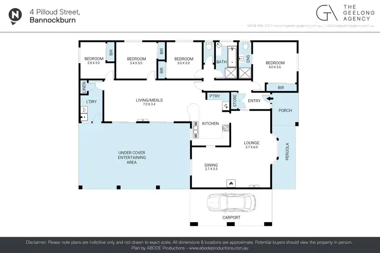 Floorplan of Homely rural property listing, 4 Pilloud Street, Bannockburn VIC 3331