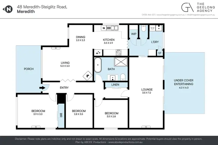 Floorplan of Homely rural property listing, 48 Meredith-Steiglitz Road, Meredith VIC 3333