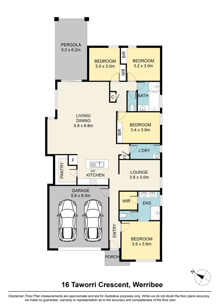 Floorplan of Homely house listing, 16 Taworri Crescent, Werribee VIC 3030