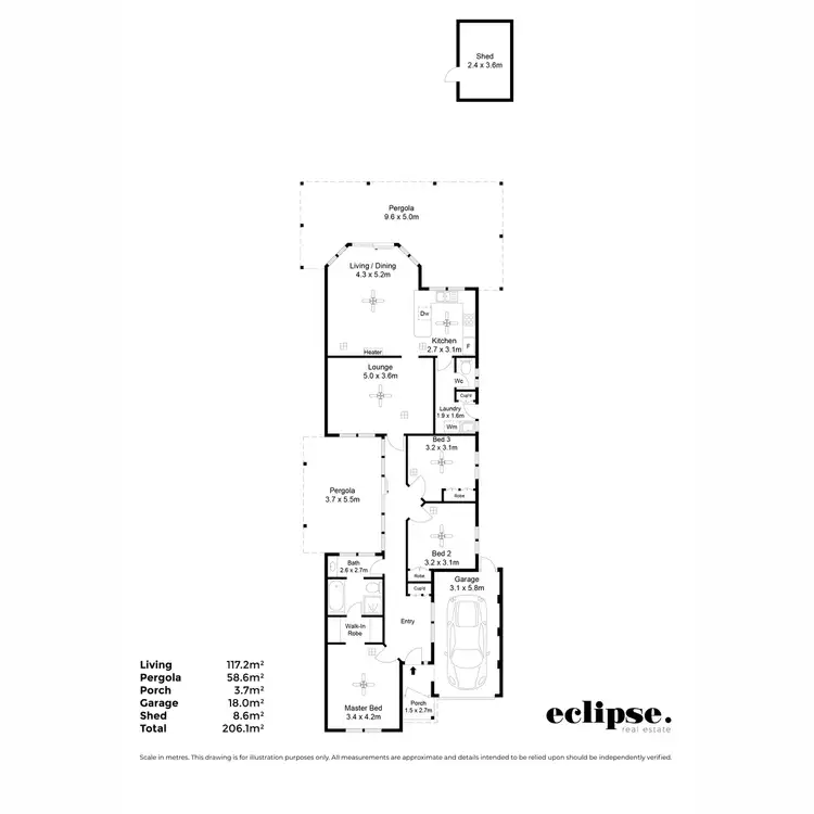 Floorplan of Homely house listing, 9 Quinton Avenue, Tranmere SA 5073