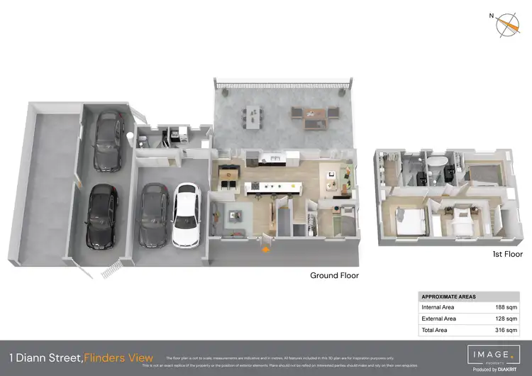 Floorplan of Homely house listing, 1 Diann Street, Flinders View QLD 4305