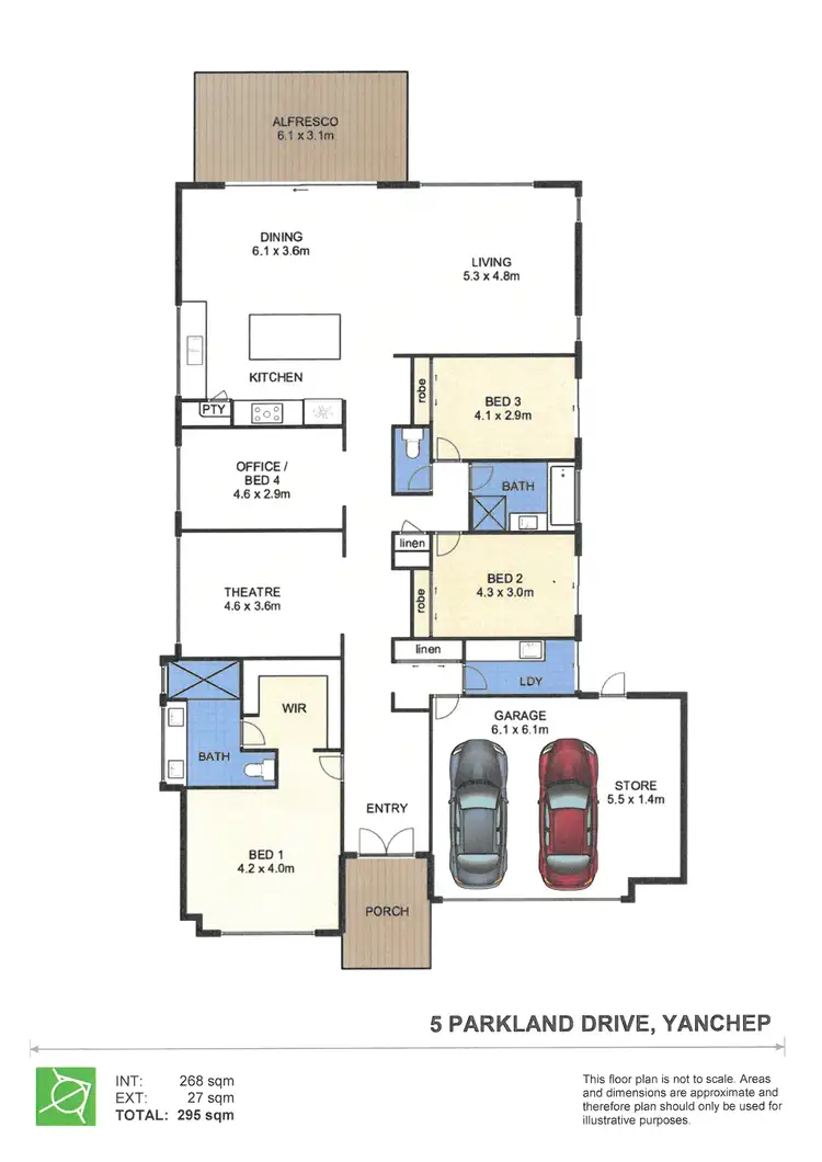 Floorplan of Homely house listing, 5 Parkland Drive, Yanchep WA 6035