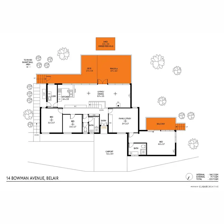 Floorplan of Homely house listing, 14 Bowman Avenue, Belair SA 5052