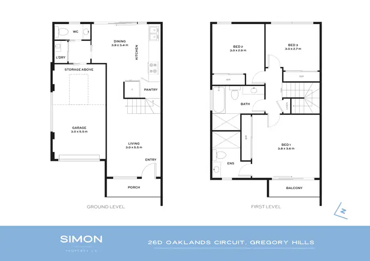 Floorplan of Homely terrace listing, 26D Oaklands Circuit, Gregory Hills NSW 2557