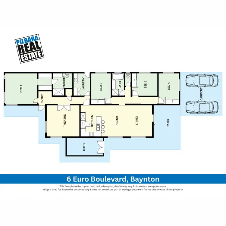 Floorplan of Homely house listing, 6 Euro Boulevard, Baynton WA 6714