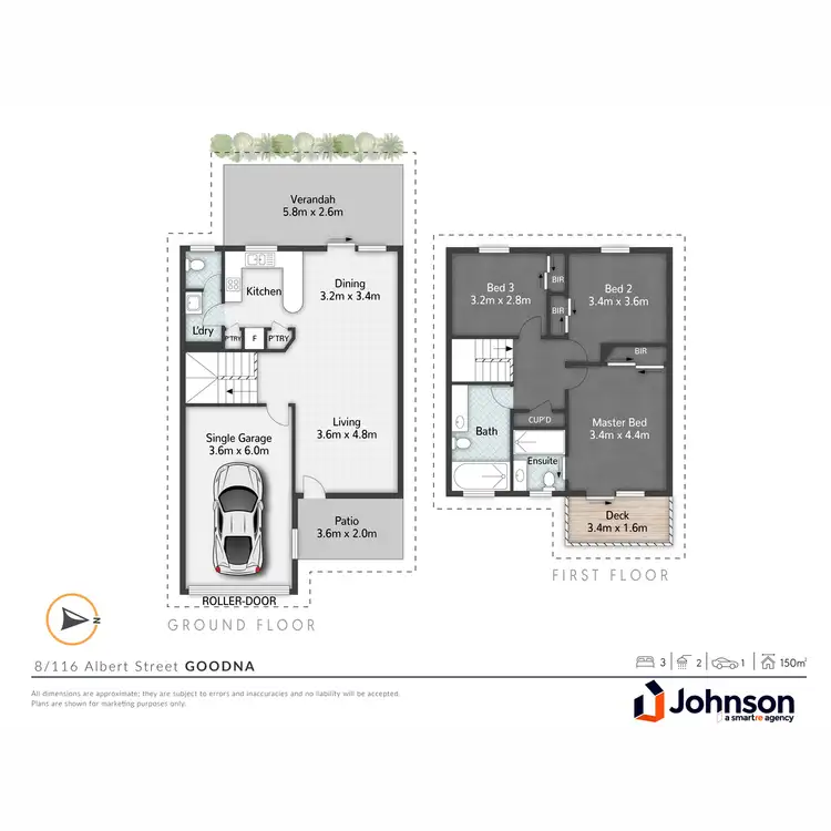 Floorplan of Homely townhouse listing, 8/116 Albert Street, Goodna QLD 4300