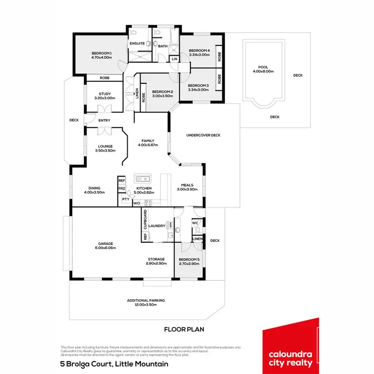Floorplan of Homely house listing, 5 Brolga Court, Little Mountain QLD 4551
