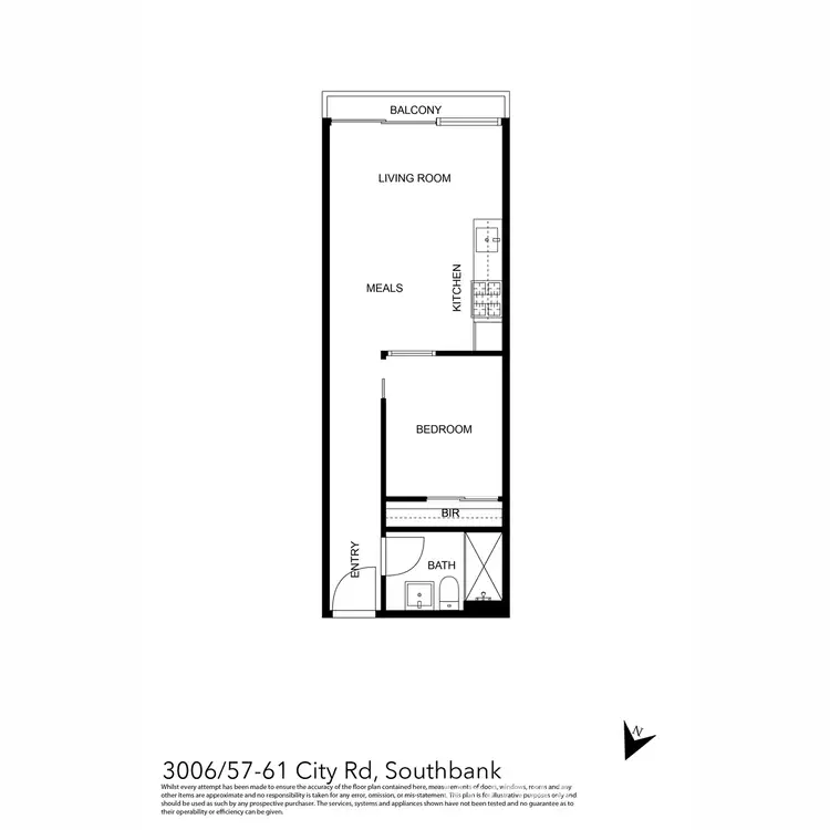 Floorplan of Homely apartment listing, 3006/57-61 City Road, Southbank VIC 3006