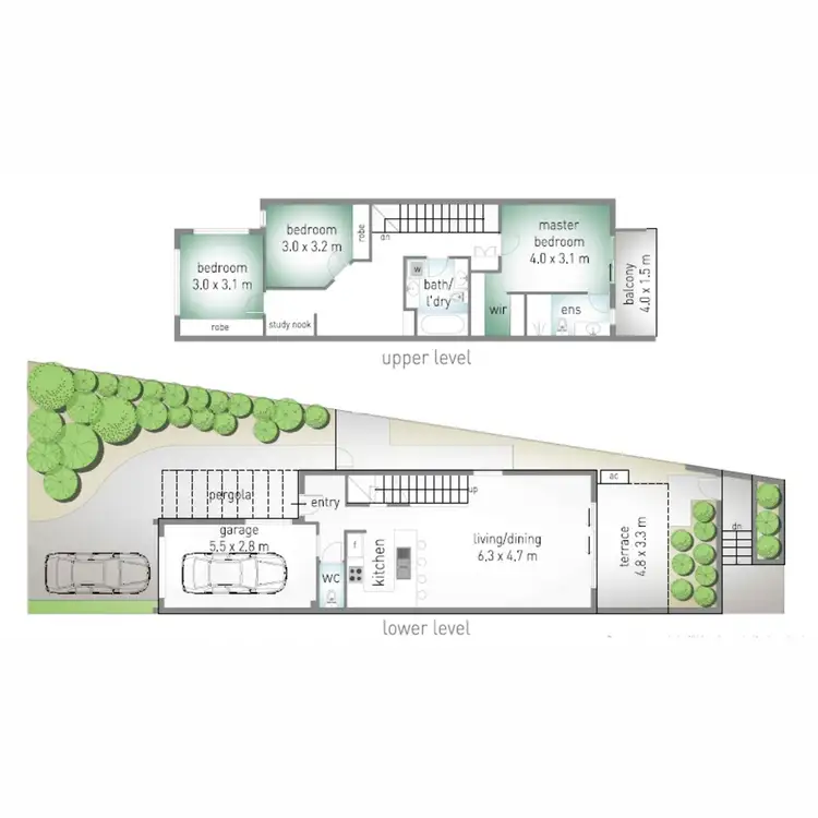 Floorplan of Homely townhouse listing, 24 Florabella Drive, Robina QLD 4226