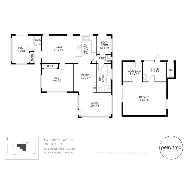 Floorplan of Homely house listing, 43 Jubilee Avenue, Brighton TAS 7030