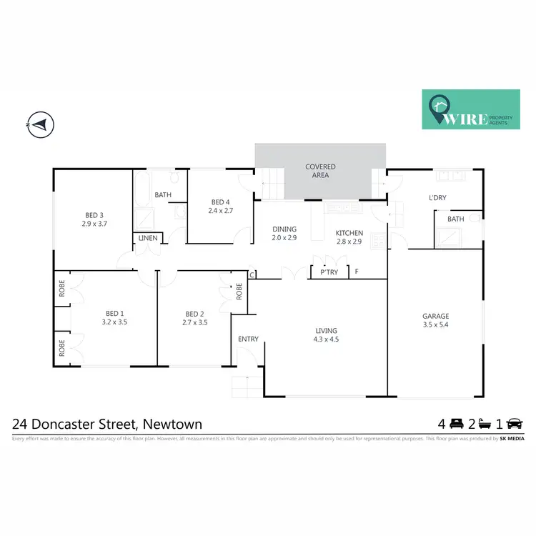 Floorplan of Homely house listing, 24 Doncaster Street, Newtown QLD 4350