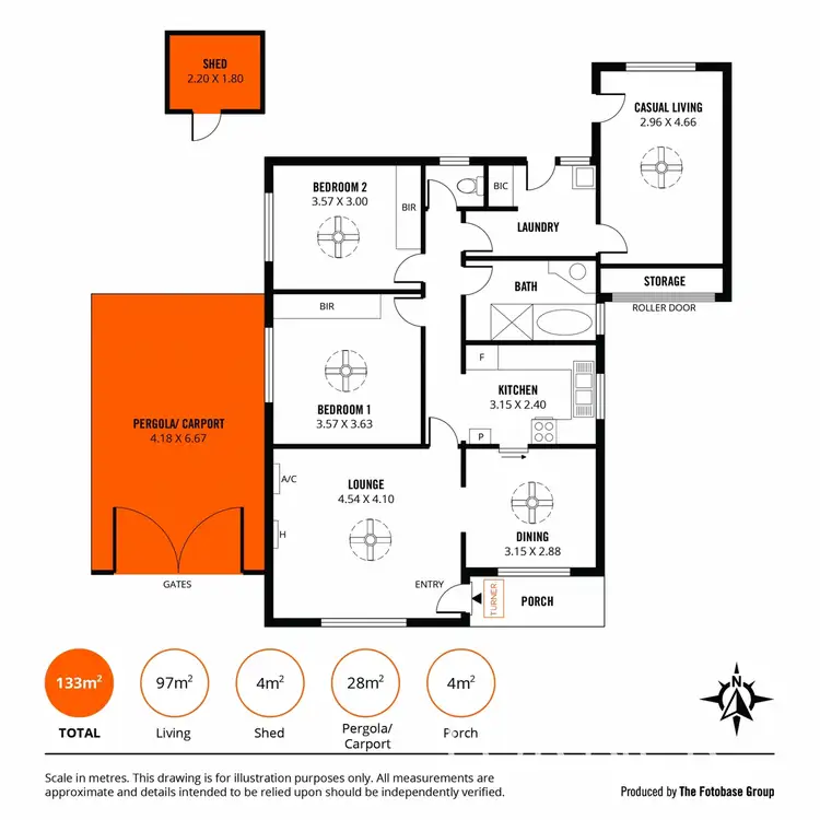 Floorplan of Homely unit listing, 1/18 Miller Street, Glenelg East SA 5045