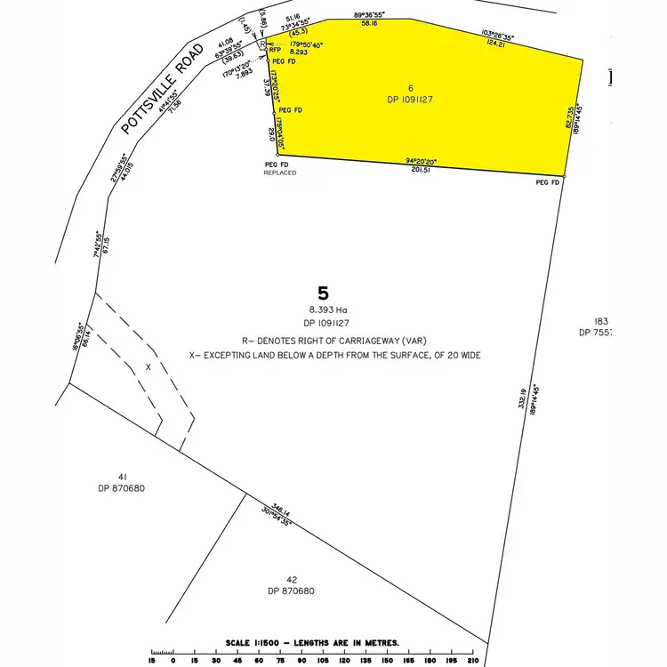 Floorplan of Homely land listing, Lot 6, 638 Pottsville Road, Sleepy Hollow NSW 2483