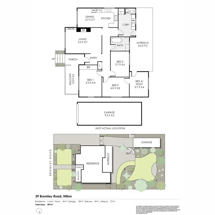 Floorplan of Homely house listing, 39 Bromley Road, Hilton WA 6163