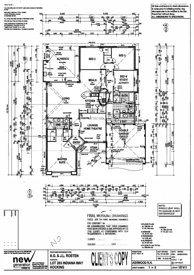 Floorplan of Homely house listing, 14 Indiana Way, Hocking WA 6065