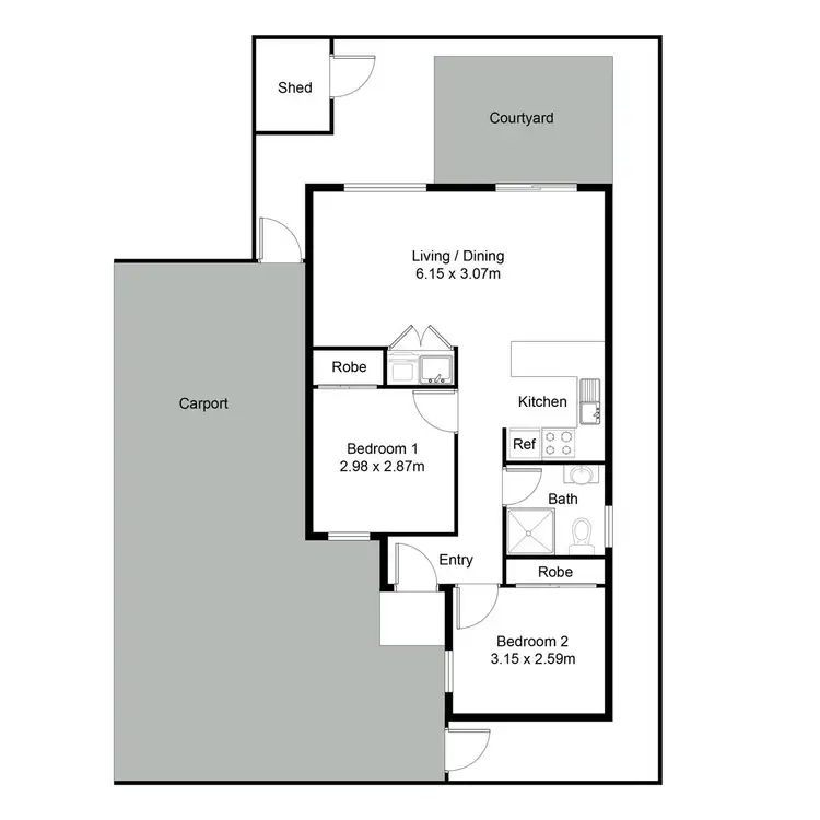 Floorplan of Homely unit listing, 4/6 Edna Street, Thomastown VIC 3074