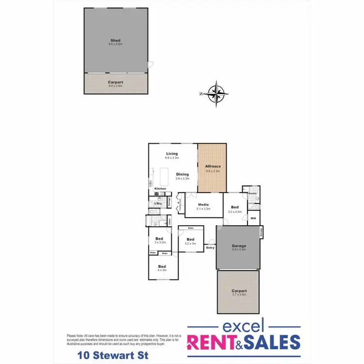 Floorplan of Homely house listing, 10 Stewart Street, Withcott QLD 4352