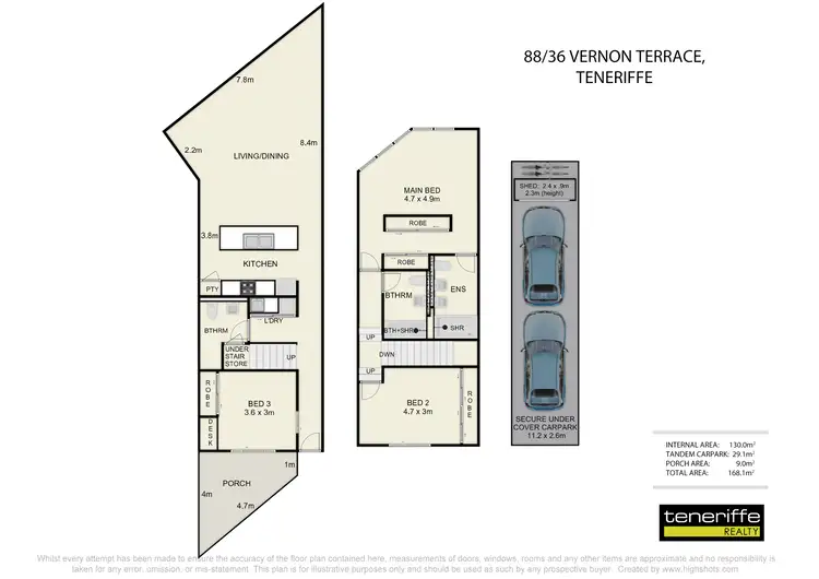 Floorplan of Homely apartment listing, 88/36 Vernon Terrace, Teneriffe QLD 4005