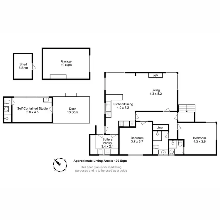 Floorplan of Homely house listing, 2A Derwent Terrace, New Norfolk TAS 7140