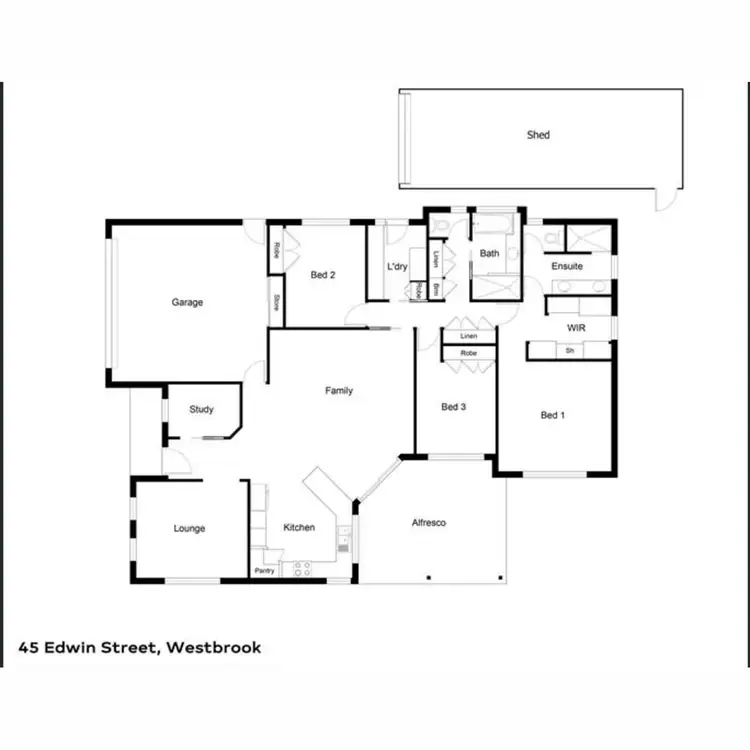 Floorplan of Homely house listing, 45 Edwin Street, Westbrook QLD 4350