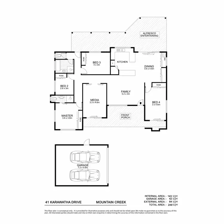 Floorplan of Homely house listing, 41 Karawatha Drive, Mountain Creek QLD 4557