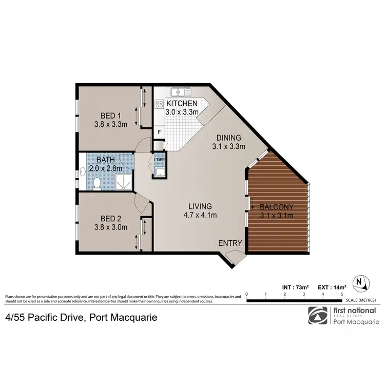 Floorplan of Homely apartment listing, 4/55-56 Pacific Drive, Port Macquarie NSW 2444