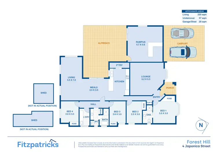 Floorplan of Homely house listing, 4 Japonica Place, Forest Hill NSW 2651