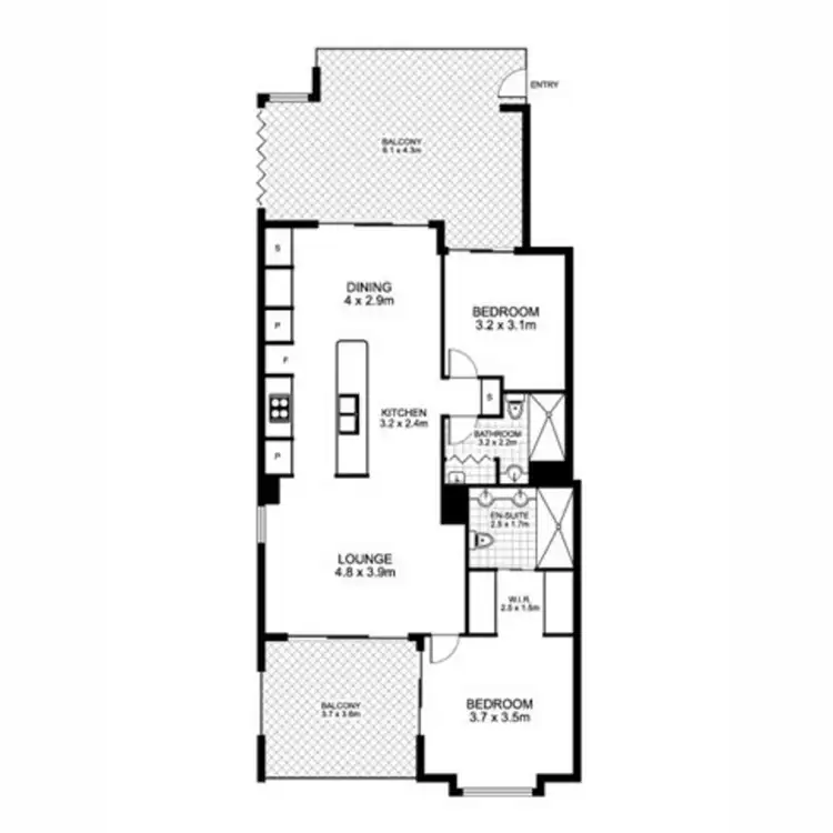 Floorplan of Homely apartment listing, 38/451 Gregory Terrace, Spring Hill QLD 4000