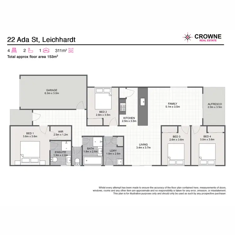Floorplan of Homely house listing, 22 Ada Street, Leichhardt QLD 4305