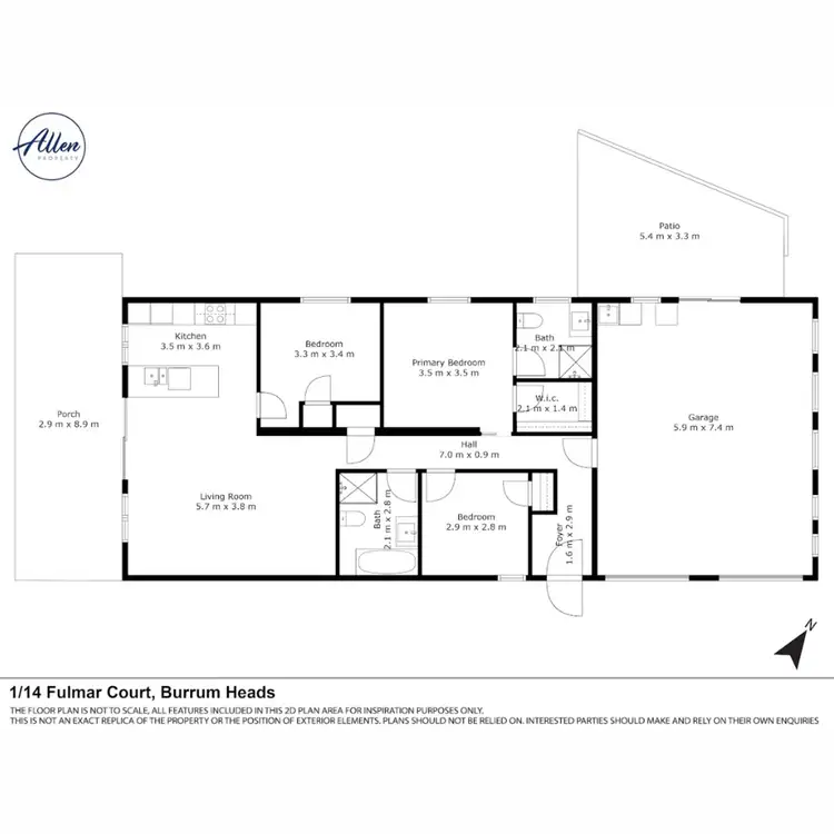 Floorplan of Homely house listing, 1/14 Fulmar Court, Burrum Heads QLD 4659