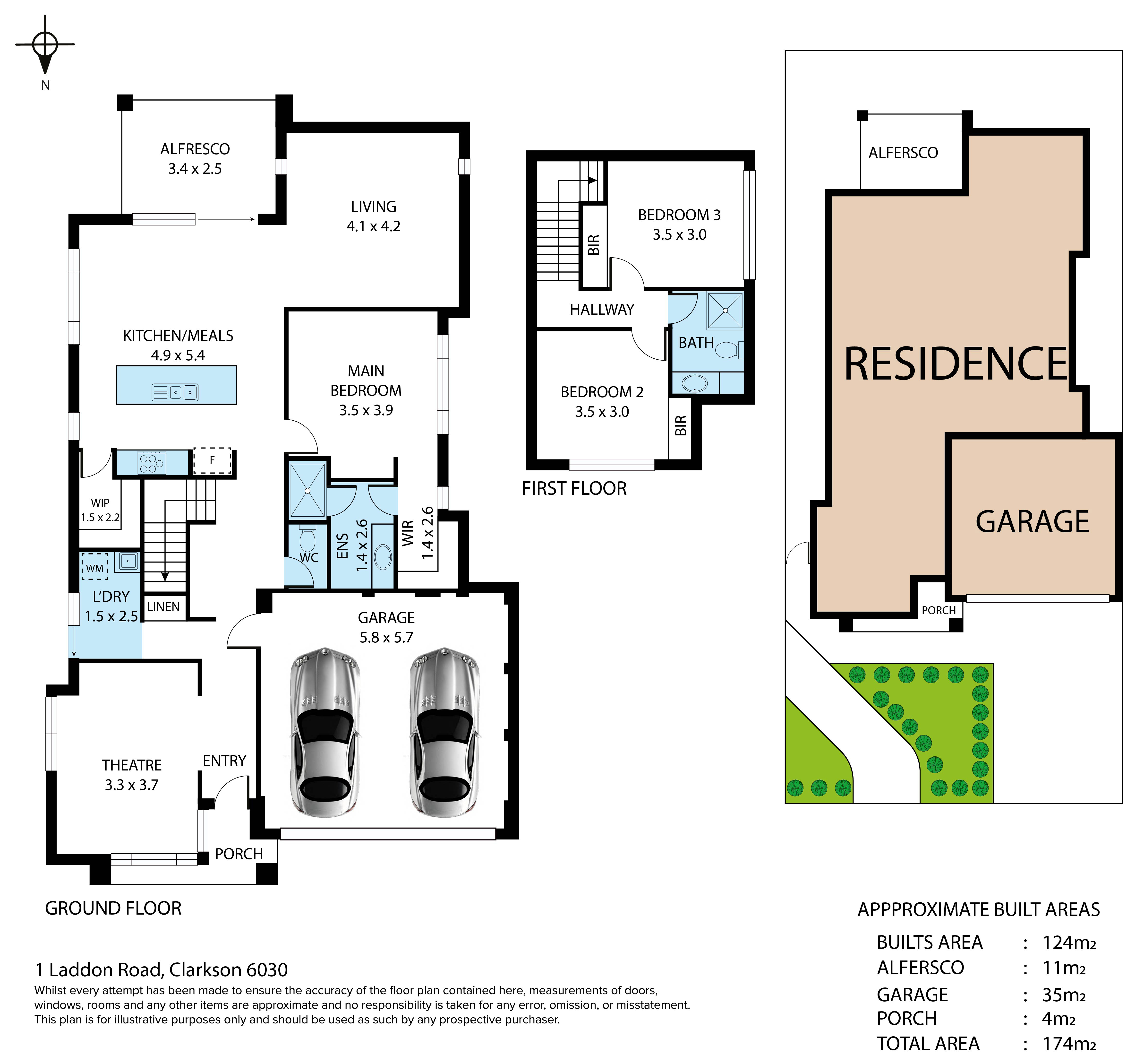 Floorplan of Homely house listing, 1 Laddon Road, Clarkson WA 6030