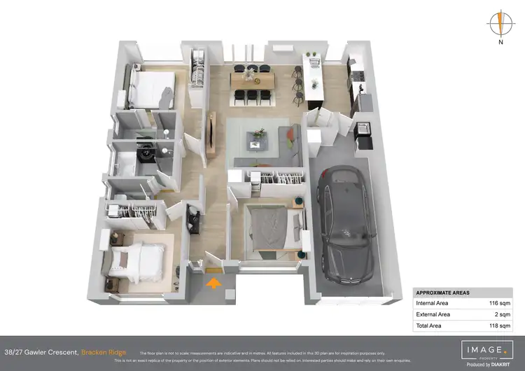 Floorplan of Homely unit listing, 38/27 Gawler Crescent, Bracken Ridge QLD 4017