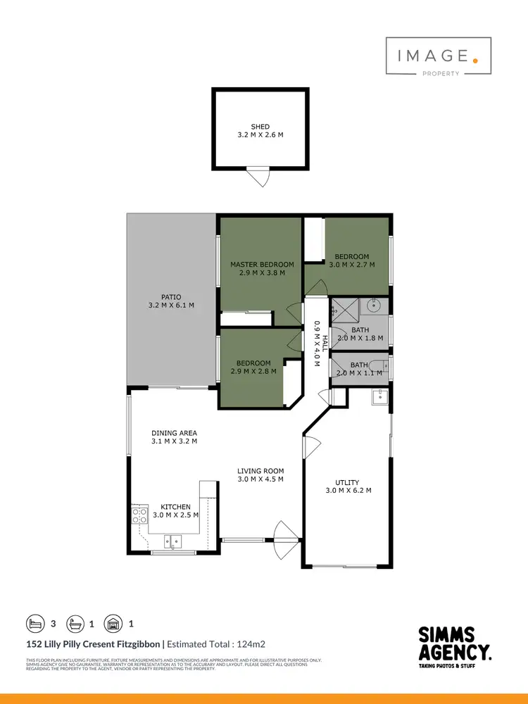 Floorplan of Homely unit listing, 1/52 Lilly Pilly Crescent, Fitzgibbon QLD 4018