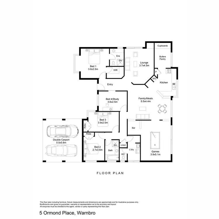 Floorplan of Homely house listing, 5 Ormond Place, Warnbro WA 6169