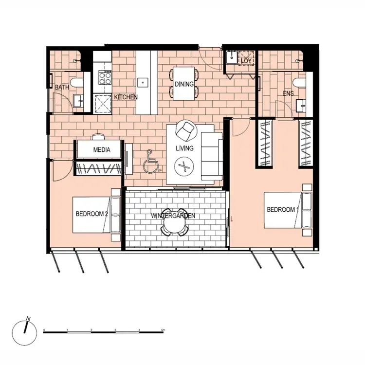 Floorplan of Homely apartment listing, 611/2B Wharf Road, Melrose Park NSW 2114