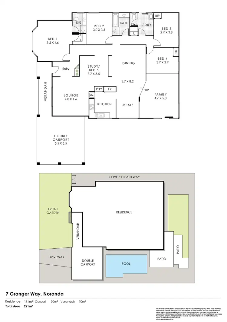 Floorplan of Homely house listing, 7 Granger Way, Noranda WA 6062