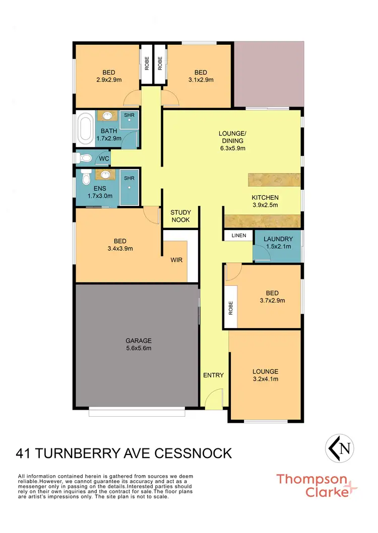 Floorplan of Homely house listing, 41 Turnberry Avenue, Cessnock NSW 2325