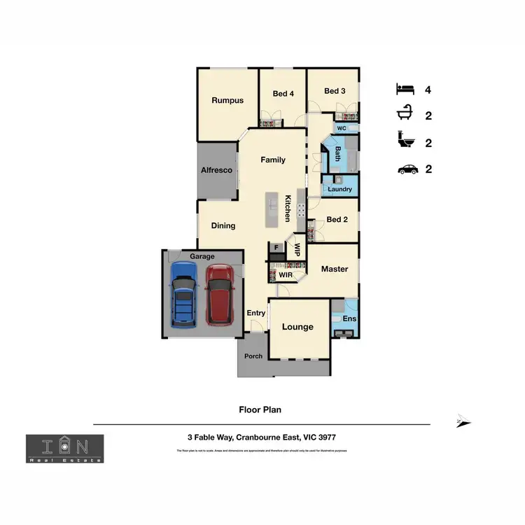 Floorplan of Homely house listing, 3 Fable Way, Cranbourne East VIC 3977