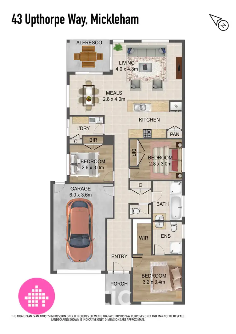 Floorplan of Homely house listing, 43 Upthorpe Way, Mickleham VIC 3064