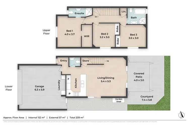 Floorplan of Homely townhouse listing, 2/14 Burnaby Terrace, Gordon Park QLD 4031