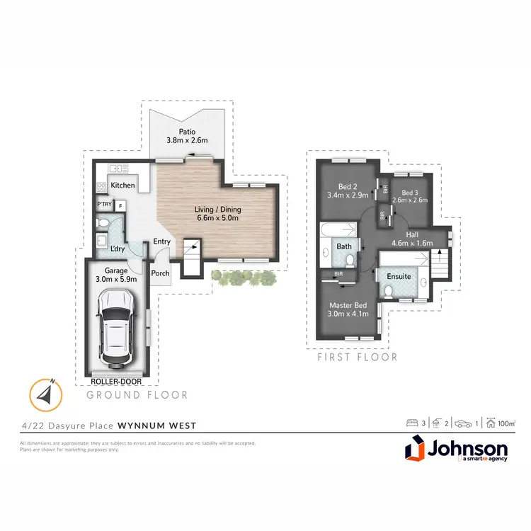 Floorplan of Homely townhouse listing, 4/22 Dasyure Place, Wynnum West QLD 4178