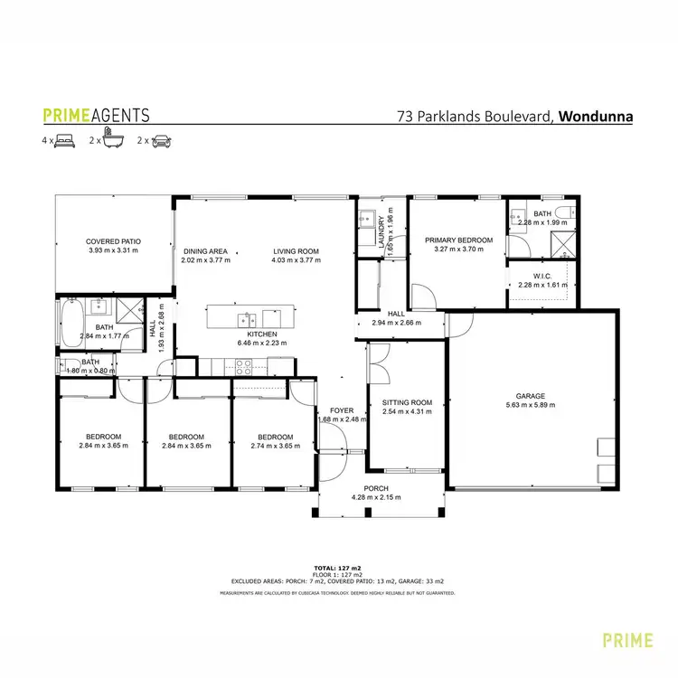 Floorplan of Homely house listing, 73 Parklands Boulevard, Wondunna QLD 4655