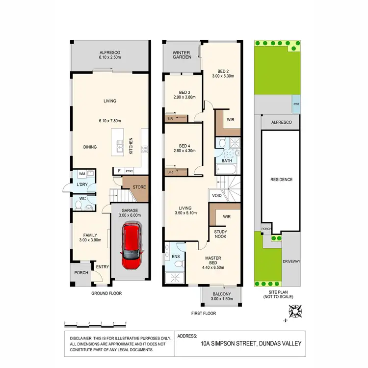 Floorplan of Homely semi-detached listing, 10A Simpson Street, Dundas Valley NSW 2117