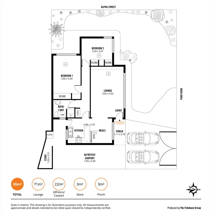 Floorplan of Homely unit listing, 1/24 Park Road, Kensington Park SA 5068