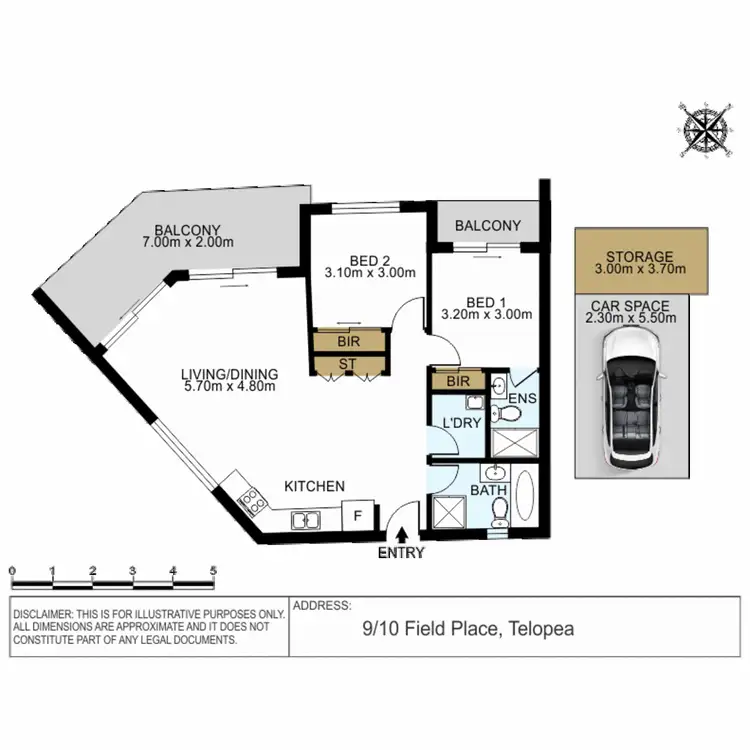 Floorplan of Homely unit listing, 9/10 Field Place, Telopea NSW 2117