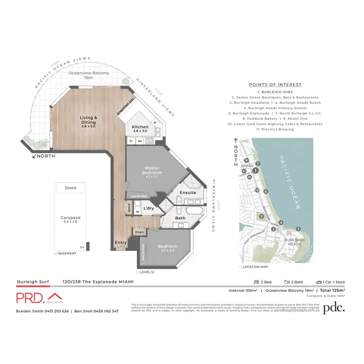 Floorplan of Homely unit listing, 12D/238 The Esplanade, Burleigh Heads QLD 4220