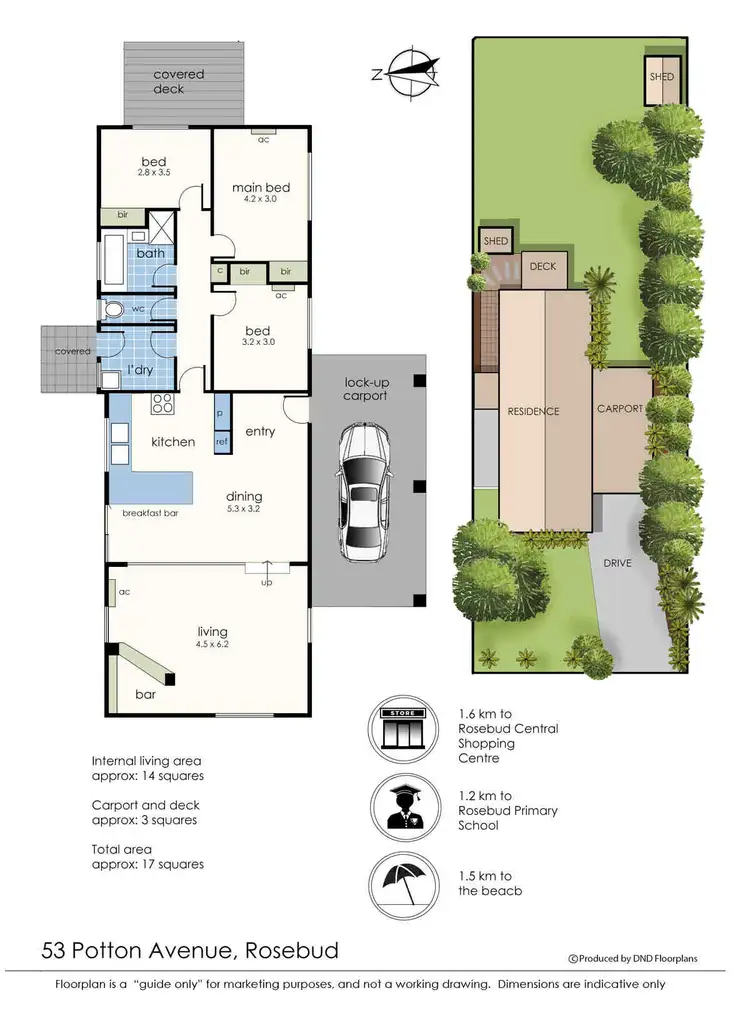 Floorplan of Homely house listing, 53 Potton Avenue, Rosebud VIC 3939