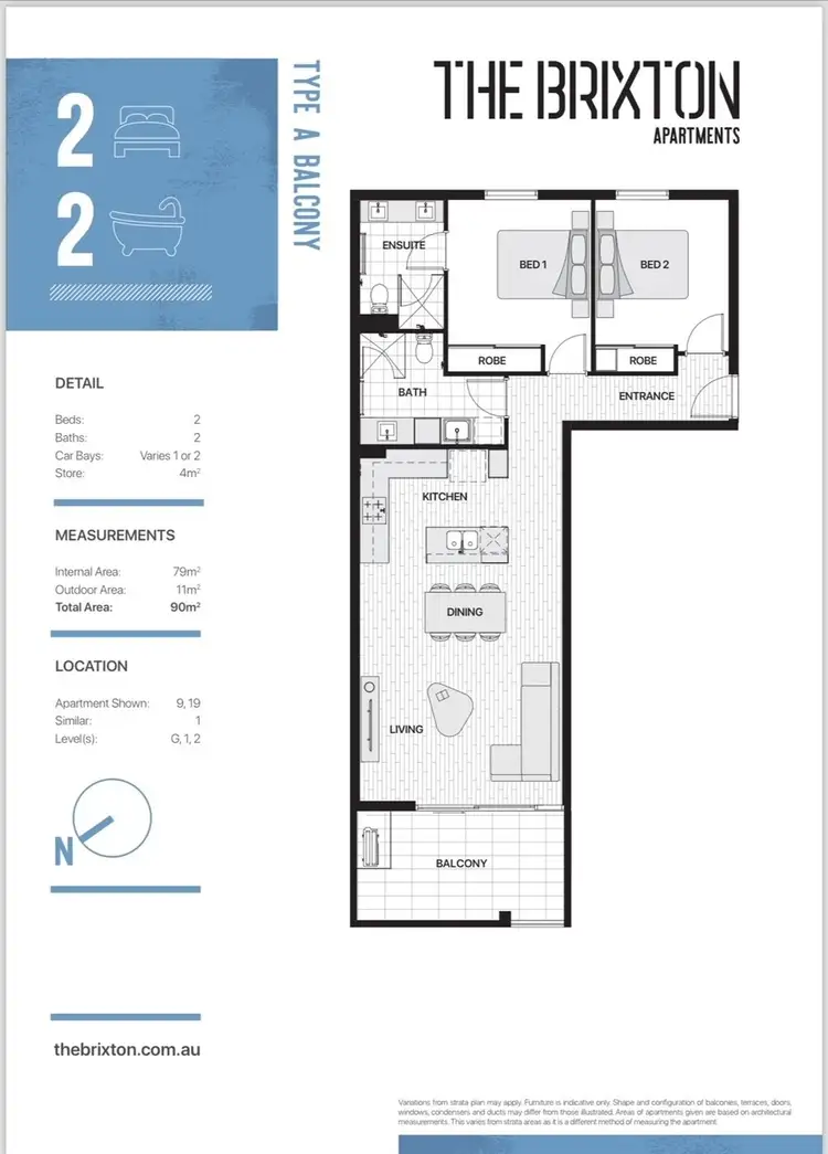 Floorplan of Homely apartment listing, 19/8 Basinghall Street, East Victoria Park WA 6101