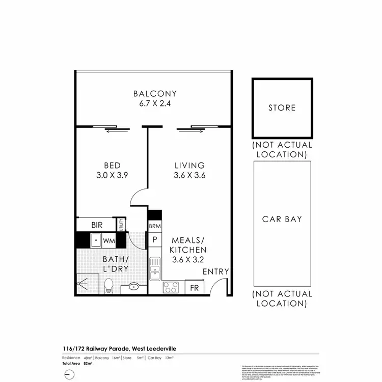 Floorplan of Homely apartment listing, 116/172 Railway Parade, West Leederville WA 6007